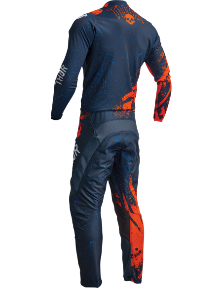 Jersey Youth Thor Sector Gnar Midnight/Orange 2023 2912222 Thor Kids Clothing Motocross Gear