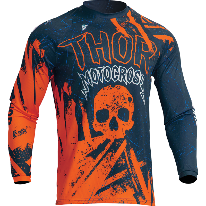 Jersey Youth Thor Sector Gnar Midnight/Orange 2023 2912222 Thor Kids Clothing Motocross Gear