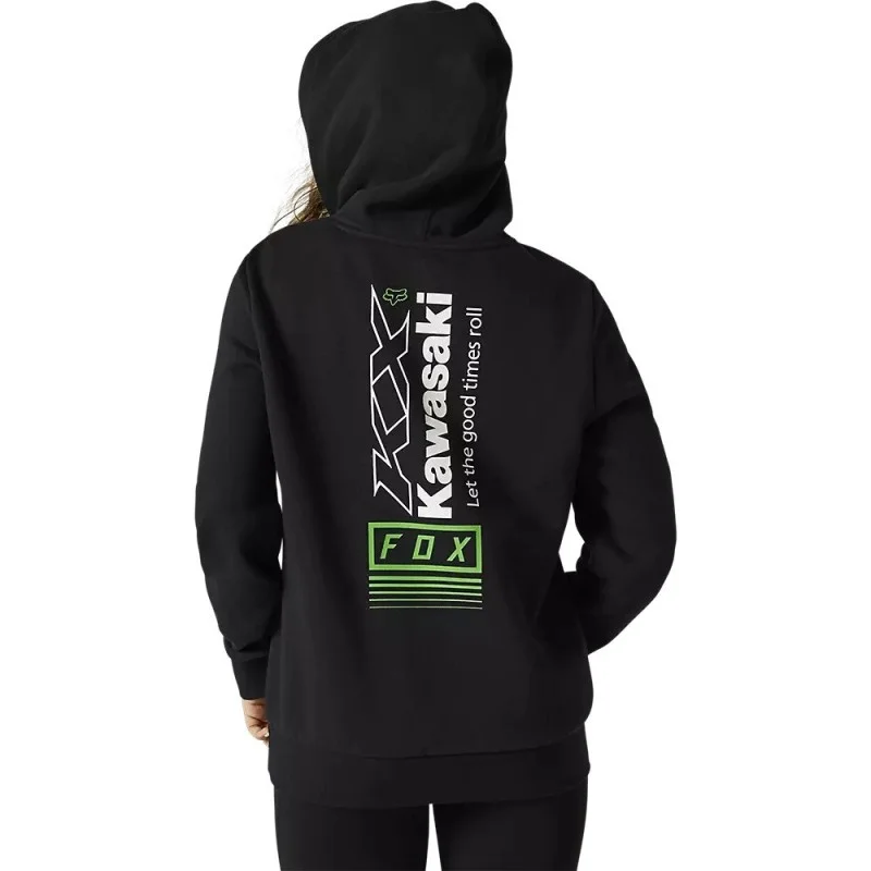 FOX Womens Kawasaki Pullover Black 29120-001 Fox hoodies-sweaters-Jacket