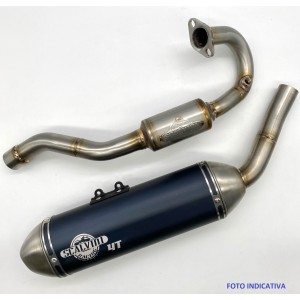 Scarico Completo Husqvarna SMS/TE 125 4T 2010-2013 Silenziatore anodizzato nero