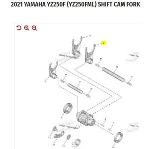 Forchetta selettore cambio Yamaha YZF 2021- 1SM185110000