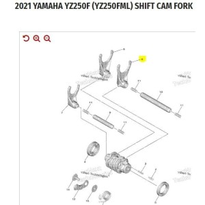Forchetta selettore cambio Yamaha YZF 2021-