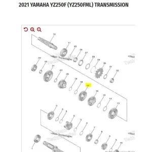 Ingranaggio 3a marcia Yamaha YZF 2021-