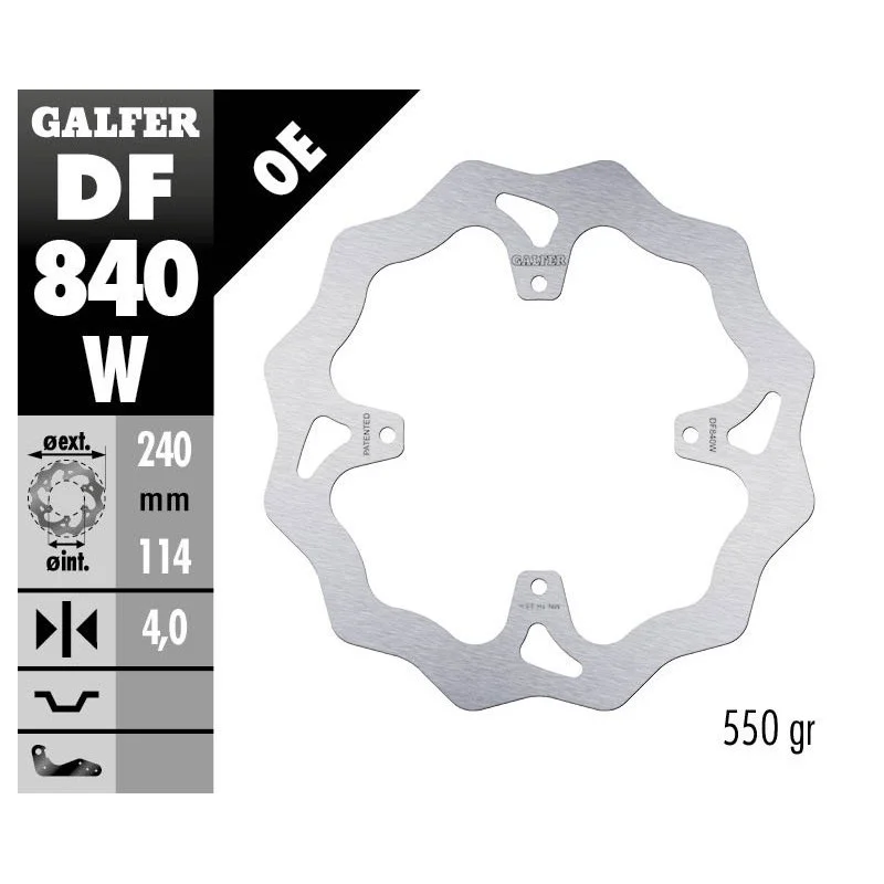 Disque de frein Galfer-TM MX-EN-SMR 240mm 4 perçages