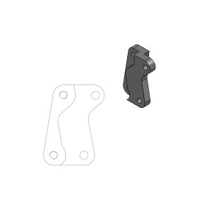 Staffa adattatrice per disco freno KTM EXC 125/250/300 Supermoto 320mm