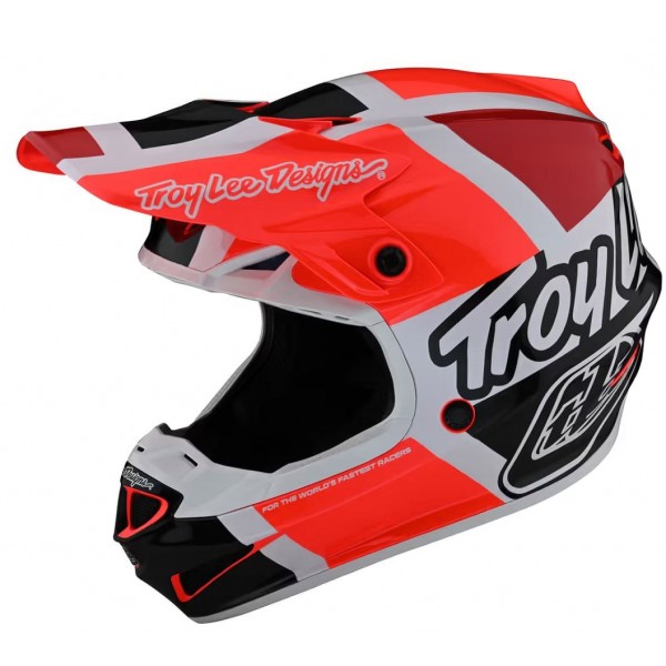 Helmet Troy Lee Desing SE4 POLYACRYLITE Quattro Red/Charcoal 10997700 Troy lee Designs Helmets