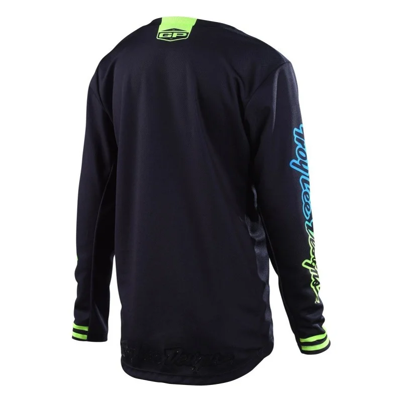 Maillot Cross Youth Troy Lee Design GP Mono noir - jaune - cyan