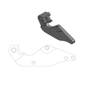 Distanziale-staffa KTM-Husqvarna adattatrice per disco freno Supermoto 320mm