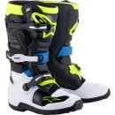 Motocross Stiefel Tech 7s schwarz/weiss/blaue/Fluo Gelb