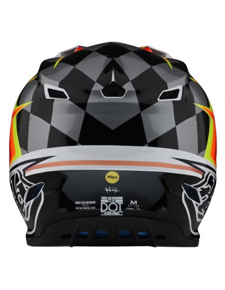 Helmet Troy Lee Desing SE4 POLYACRYLITE Warped white 10932704 Troy lee Designs Motocross Helmets