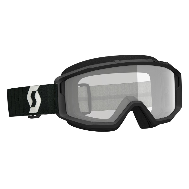 Maschera-occhiale Scott Primal Black/White lente silver chrome works