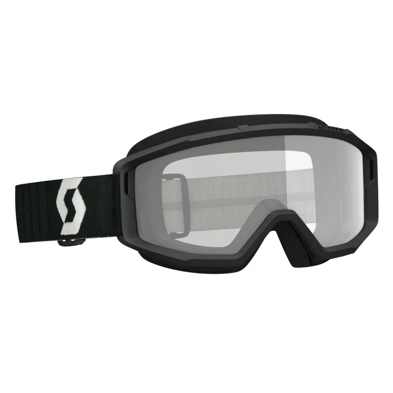 Masque Scott Primal noir/blanc with silver chrome works lens
