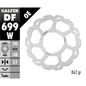 Disco freno anteriore fisso Galfer 290mm-HM-Vent 50 2T-125 4T