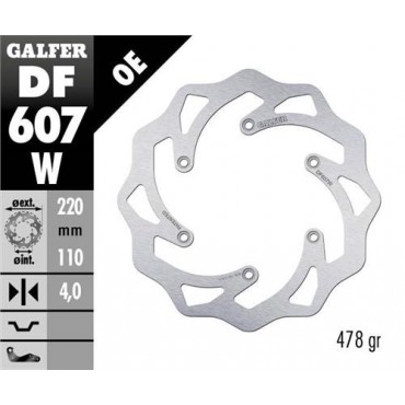 Rear brake disc Galfer 220mm-KTM-Husqvarna-GasGas DF607W Galfer Brake Disc