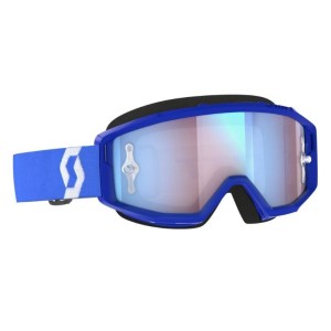 Maschera-occhiale Scott Primal blue/white lente blue chrome works