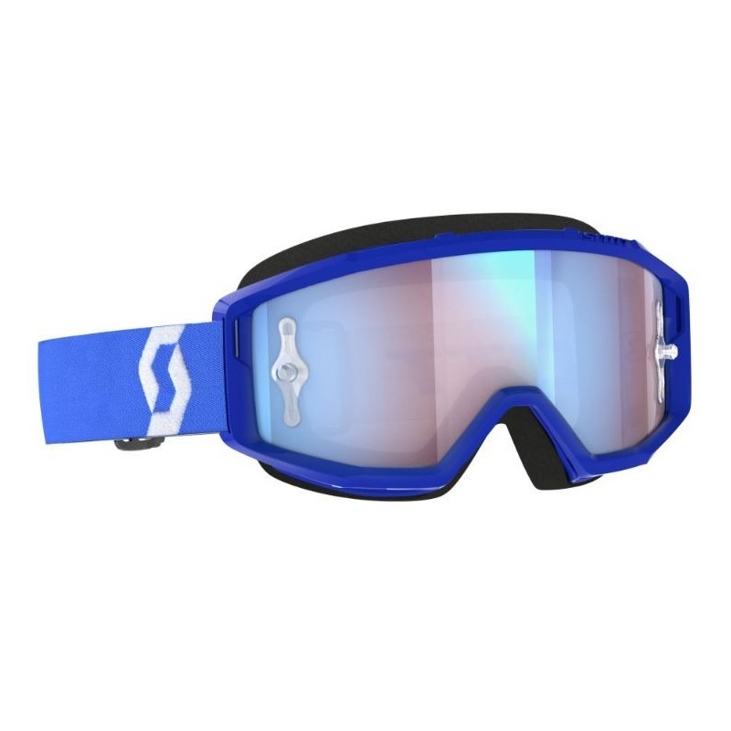 Goggle Scott Primal blue/white with blue chrome works lens