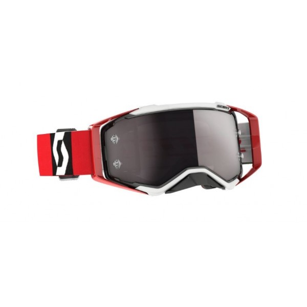 Goggle Scott Prospect red/black with silver chrome works lens 2728211018269 Scott Motocross Goggles