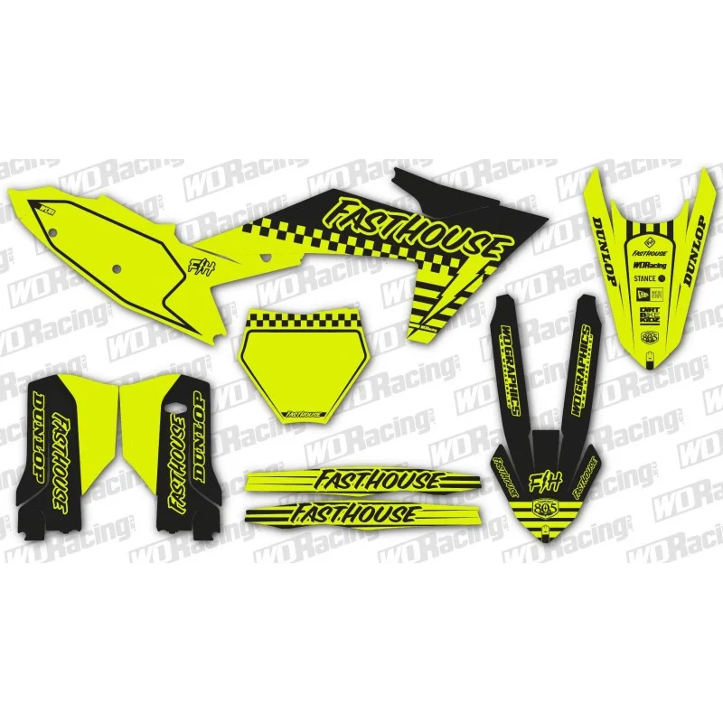 Kit Autocollants KTM Fasthouse Neon jaune