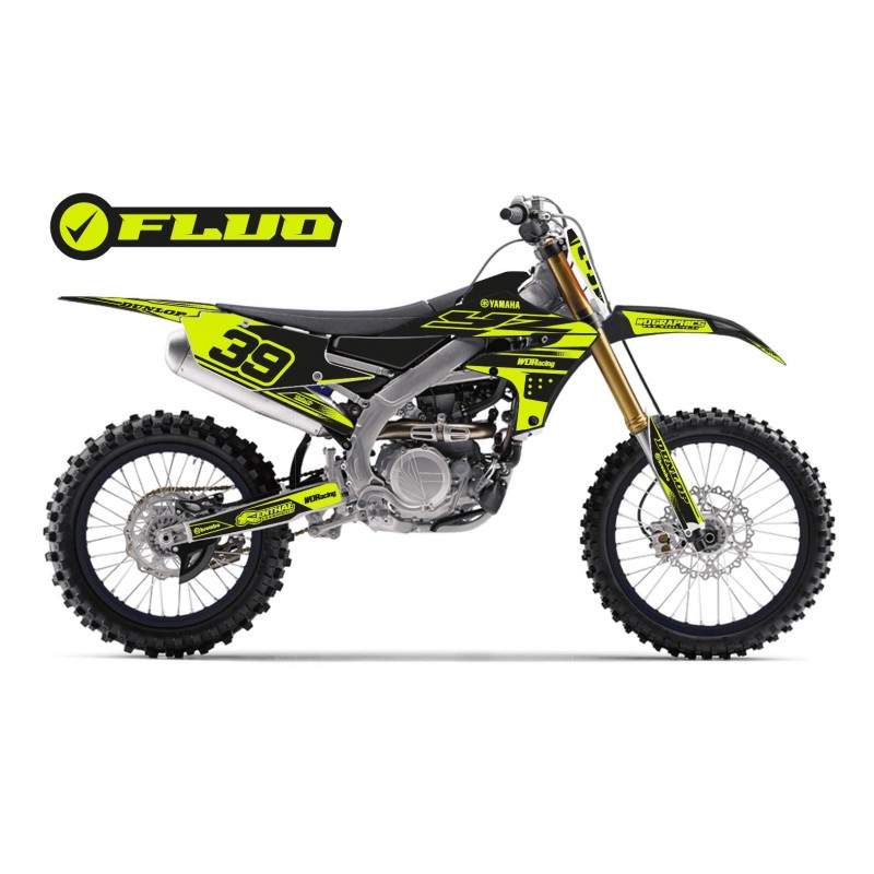 Kit Autocollants Yamaha Shock FLUO