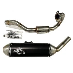 Complete exhaust Fantic XMF-XEF 125 4 stroke fuel injection black silencer