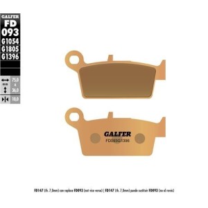Pastiglie freno posteriori Galfer-Honda-Fantic-Kawasaki-Yamaha-Suzuki