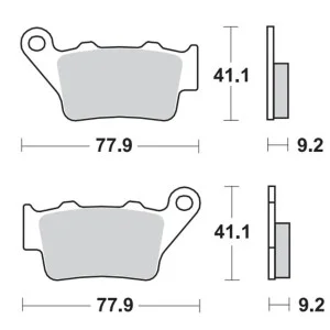 Pastiglie freno posteriori MotoMaster-KTM 690 Husqvarna 701 GasGas 700