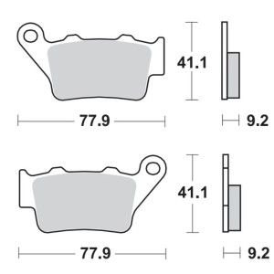 Rear brake pads MotoMaster-KTM 690 Husqvarna 701 GasGas 700