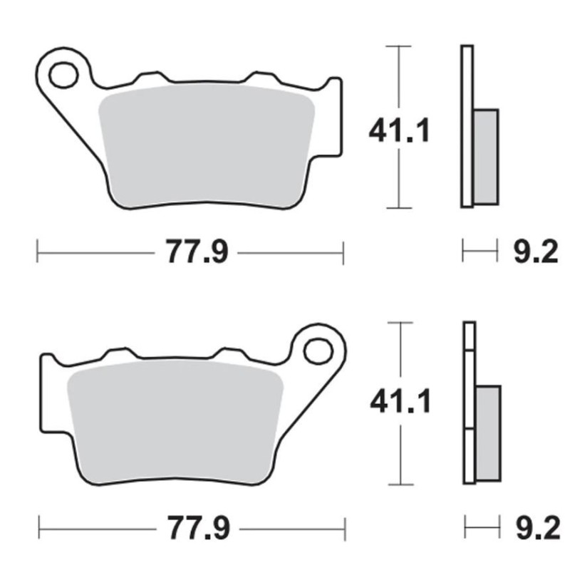Pastiglie freno posteriori MotoMaster-KTM 690 Husqvarna 701 GasGas 700