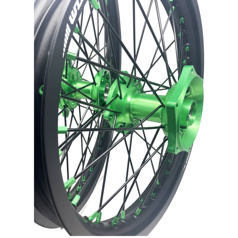 MX Wheels VictoryMX Kawasaki KXF 450 19- KXF 250 21+ 2.15X19+1.60X21 green