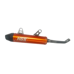 Silencieux HGS KTM SX 125 2023- Husqvarna TC 125 2023- orange with carbon end-