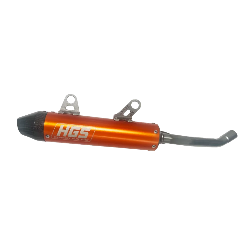 Silencieux HGS KTM SX 125 2023- Husqvarna TC 125 2023- orange with carbon end-