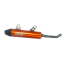 Silenziatore HGS KTM SX 125 2023- Husqvarna TC 125 2023- arancione fondello carbonio