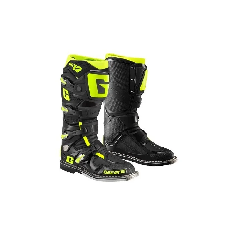 Stivali Gaerne SG 12 Neri/Giallo Fluo