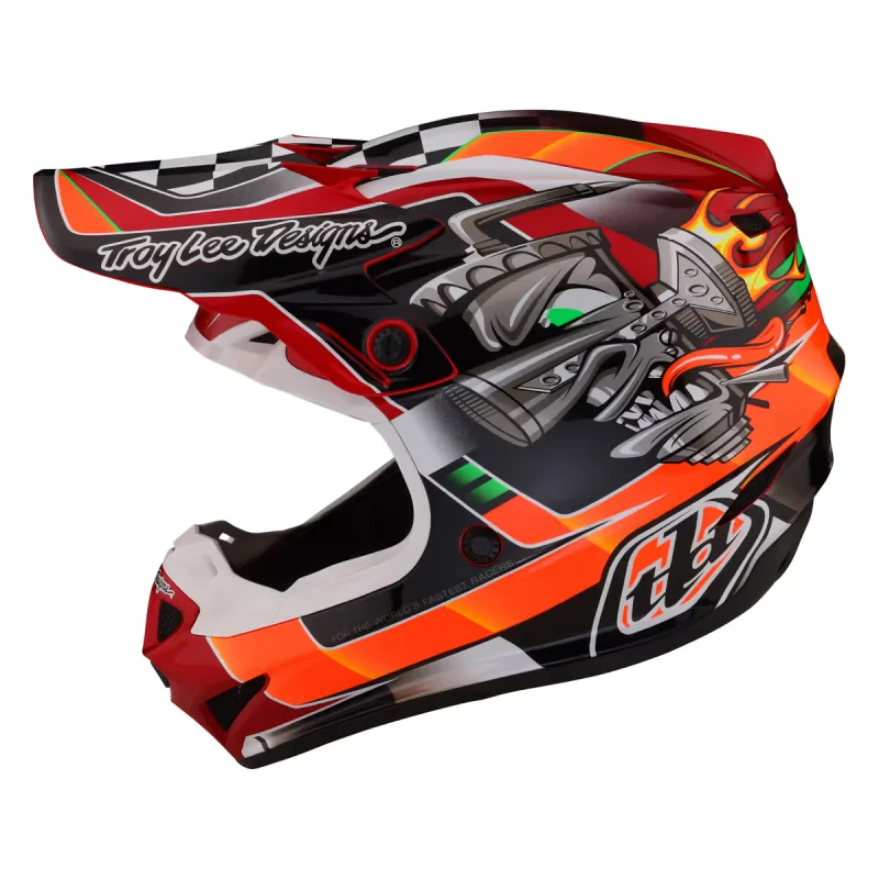 Helm Youth Troy Lee Desing SE4 POLYACRYLITE Carb Schwarz