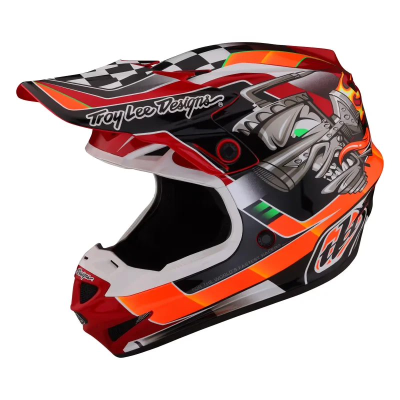 Casque Cross Youth Troy Lee Desing SE4 POLYACRYLITE Carb noir