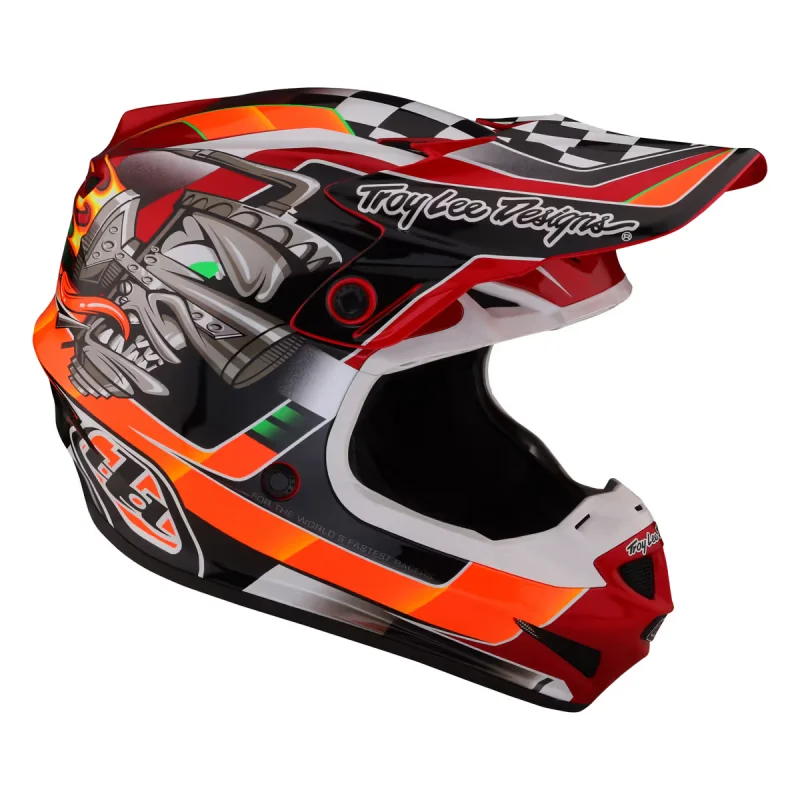 Helm Youth Troy Lee Desing SE4 POLYACRYLITE Carb Schwarz