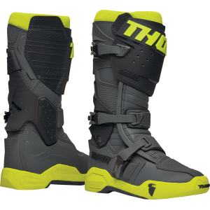 Thor Radial MX Boots grey/flo yellow