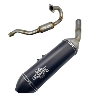 Auspuffanlage Fantic XMF-XEF 125 4-Takt fuel injection schwarz Schalldämpfer carbon