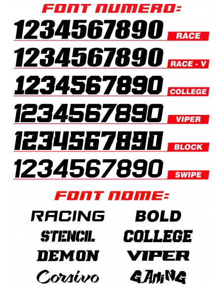 Number plates decal Honda-Race1 Race1-Hon WD Graphics Honda