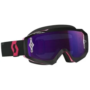 Maschera occhiale Scott Hustle MX Nera Rosa Fluo Viola Mirror