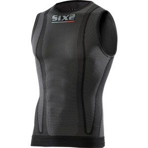 Maglia Senza Maniche Kids carbon SIXS Nero Carbonio