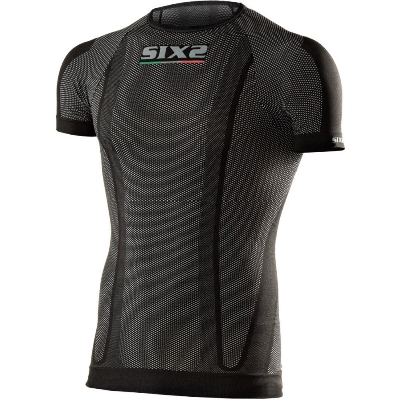 Maglietta tecnica Kids Carbon SIXS Nera Carbonio