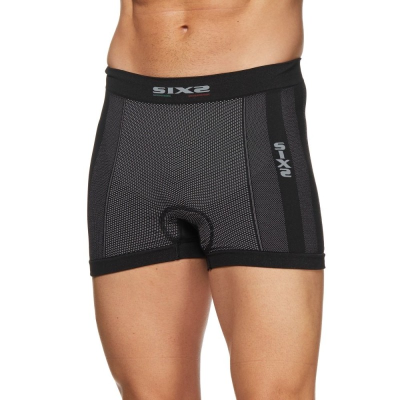 Boxer Underwear Carbon with pad SIXS Black Carbon