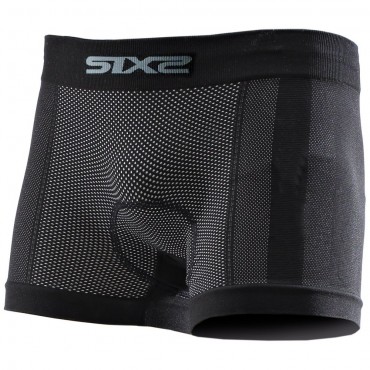 Boxer Underwear Carbon with pad SIXS Black Carbon BOX2 SIXS Socks-Shorts