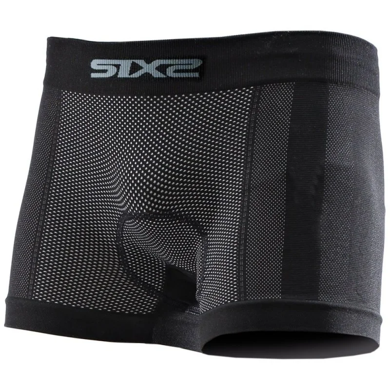 Boxer Intimo Sportivo carbon con fondello SIXS Nero Carbonio