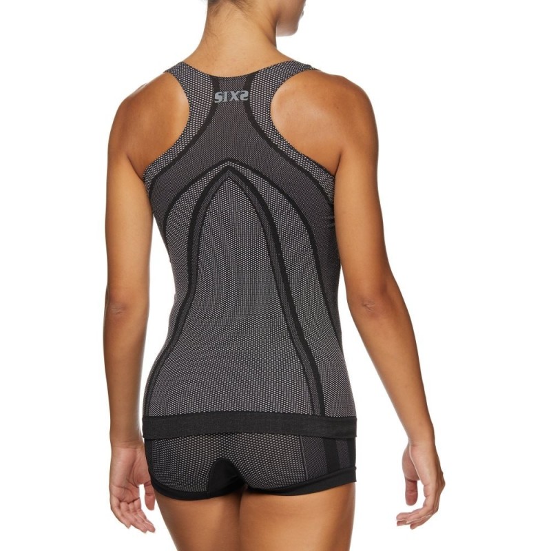 Canotta Intima Donna 4 Stagioni carbon SIXS Nero Carbonio