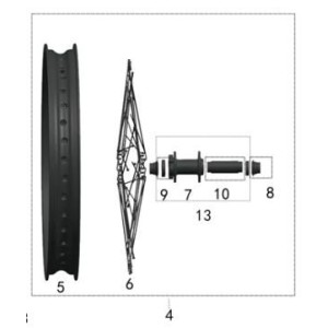 Front wheel 19" oem Talaria Sting