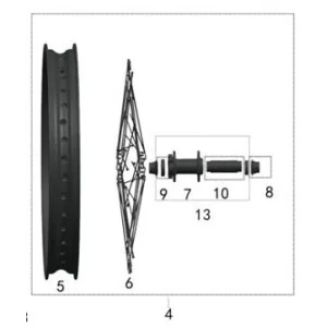 Ruota anteriore 19" originale Talaria Sting