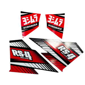 Yoshimura RS4 End Cap Sticker Decal kit