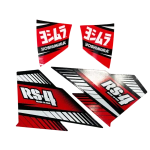 Yoshimura RS4 End Cap Sticker Decal kit